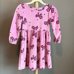 ⭐️⭐️ PICK 5 / $20 Jumping Beans Girls' Pink Bow Print Long Sleeve Dress Size 4